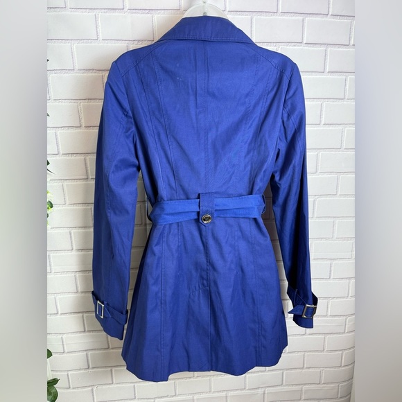 Express Women's Blue Double-Breasted Trench Coat Size SP - Picture 7 of 12